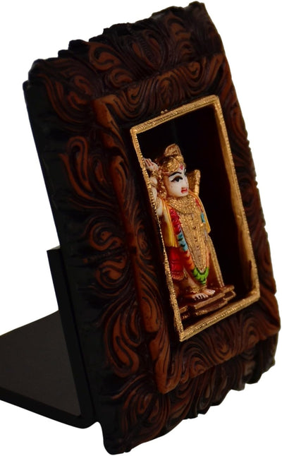 Purpledip Shrinathji Statue aus Polyresin für Tempel, Bürotisch, Auto-Armaturenbrett oder Ladenregal