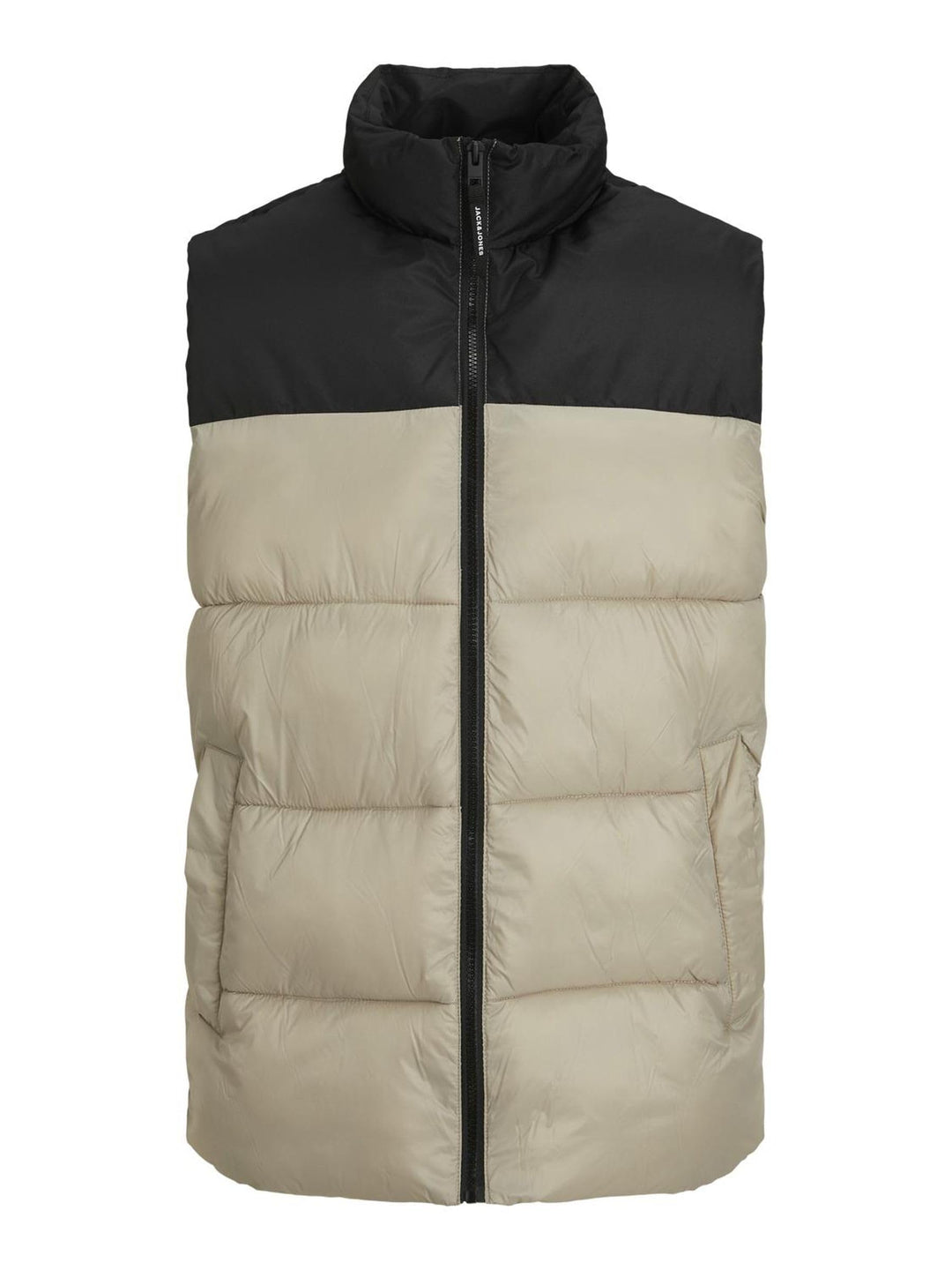 JACK & JONES male Pufferweste Pufferweste S Crockery/Detail:black Blocking, S Crockery/Detail:black