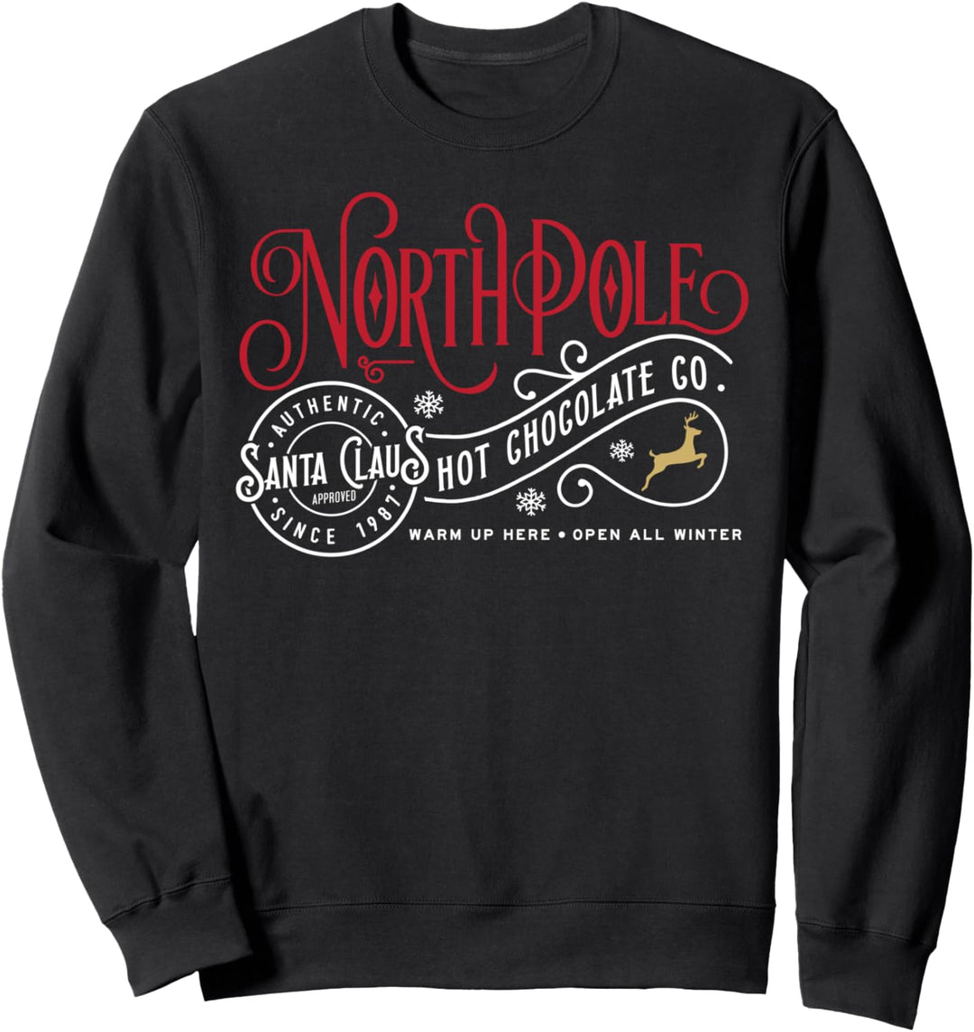 North Pole Weihnachtsmann Weihnachten Sweatshirt