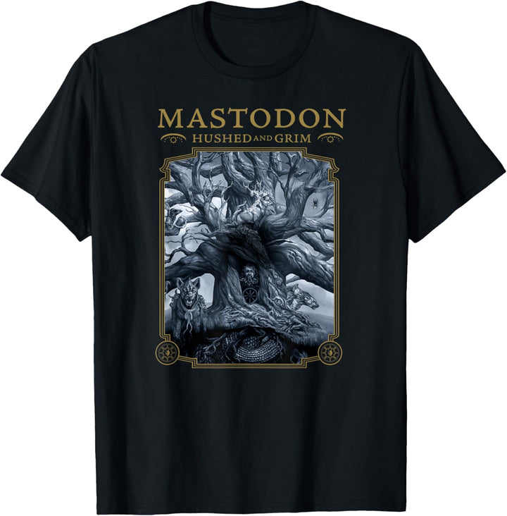 Mastodon - Hushed and Grim Cover Tracklist Back Print T-Shirt
