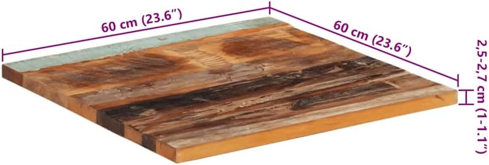 vidaXL Tischplatte Massivholzplatte Holzplatte Ersatztischplatte Holz Platte für Couchtisch Quadrati