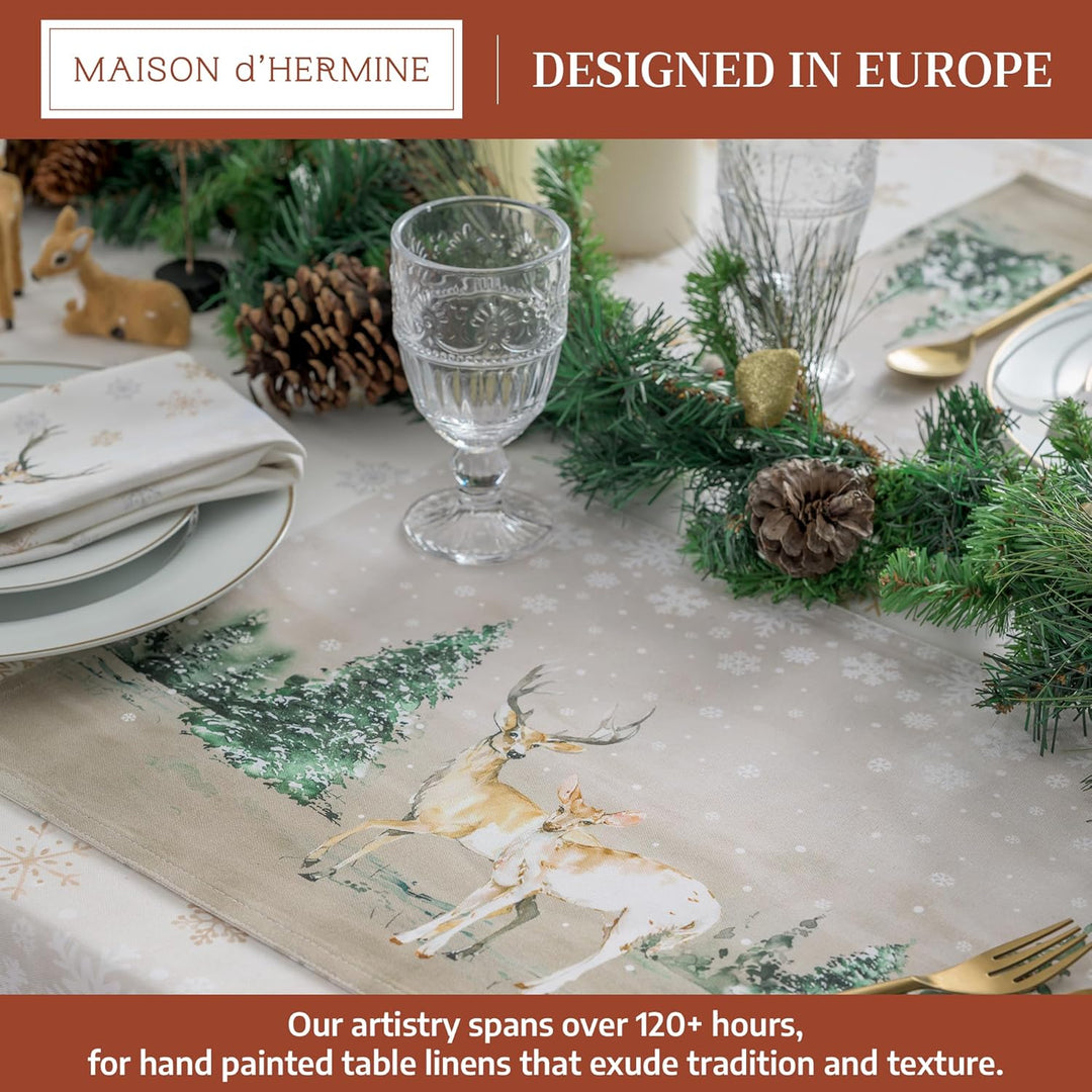 Maison d' Hermine Tischset, 100% Baumwollstoff Set mit 4, dekorative, waschbare Oster-Tischsets für