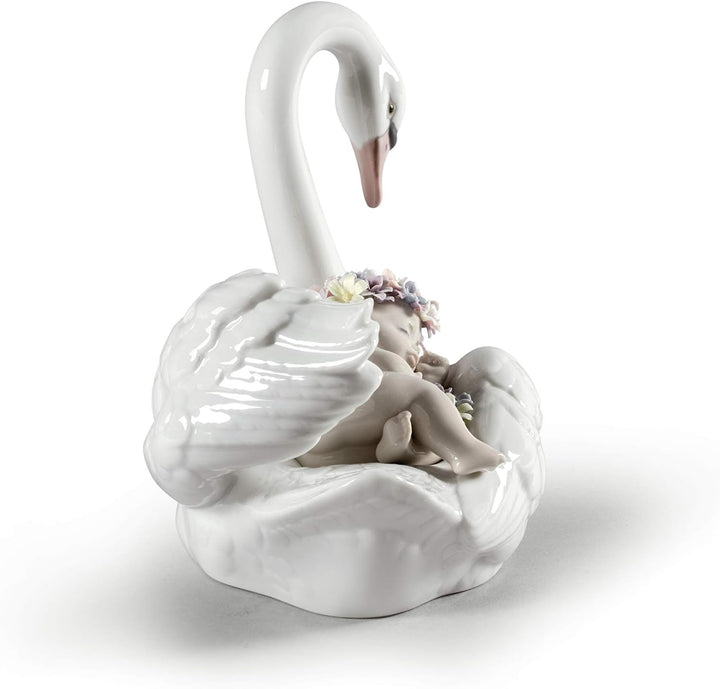 LLADRÓ Schwanen-Figur Fantastische Träume. Schwan. Porzellan.