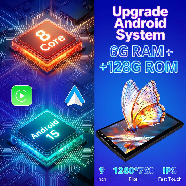 6+128G 8-Kern CAMECHO Android 15 Autoradio für Mercedes Benz B-Class W245 Viano Vito W639 Sprinter,