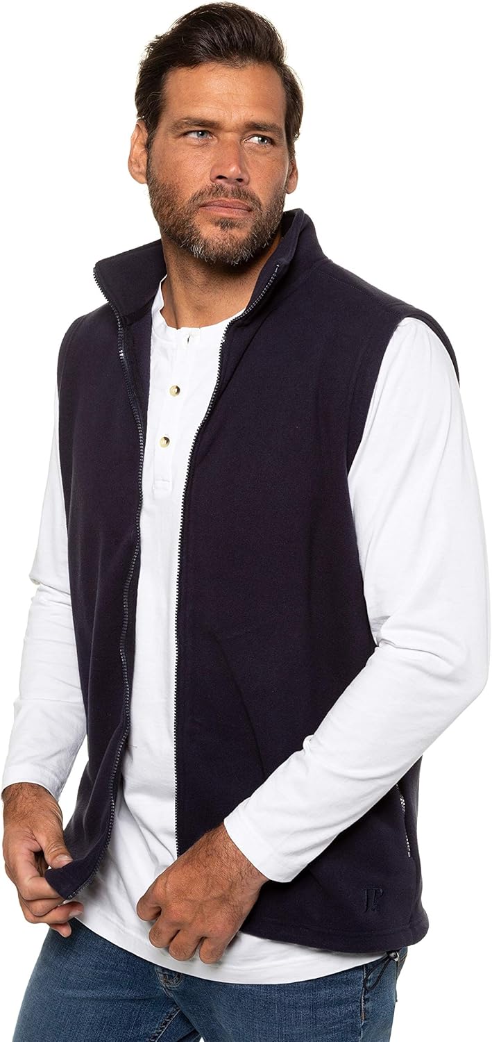 JP 1880 Herren grosse Grössen Übergrössen Menswear L-8XL Fleeceweste, Outdoor, Stehkragen, bis 8 XL