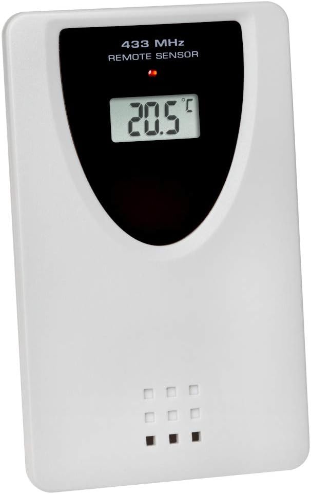 TFA Dostmann Funk Wanduhr Holzoptik, 60.4518.08, mit Aussensender, Innen- und Aussentemperatur, gut