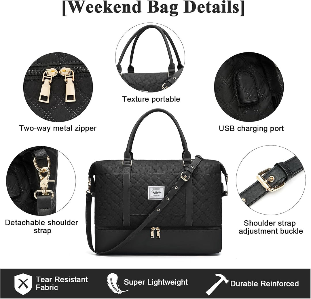 Reisetasche Damen Sporttasche Handgepäck Tasche Weekender Bag Schwimmtasche Wasserdicht Travel Bag D