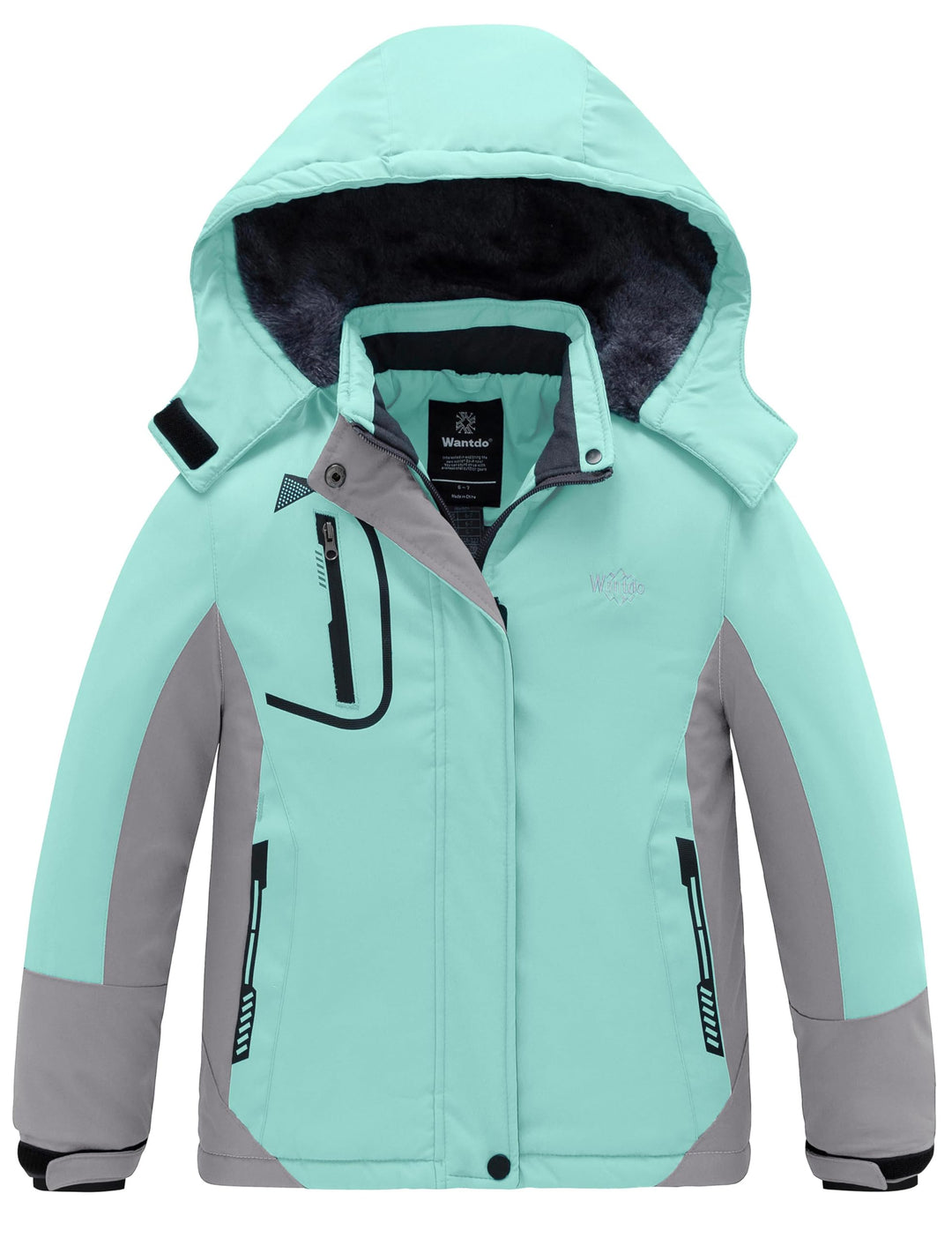 Wantdo Mädchen Berg Ski Jacke Warmer Winter Fleece Mäntel Wasserdichter Atmungsaktive RegenMäntel Ou
