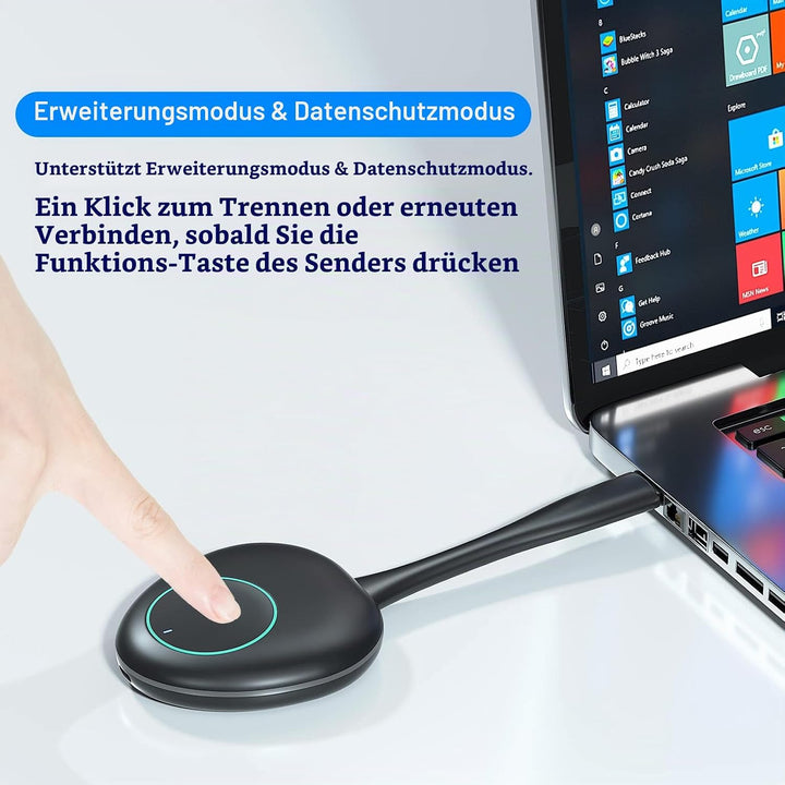 SEMZHENG 1080P Kabelloser HDMI Sender und Empfänger Bis zu 30 m, Wireless HDMI Transmitter and Recei