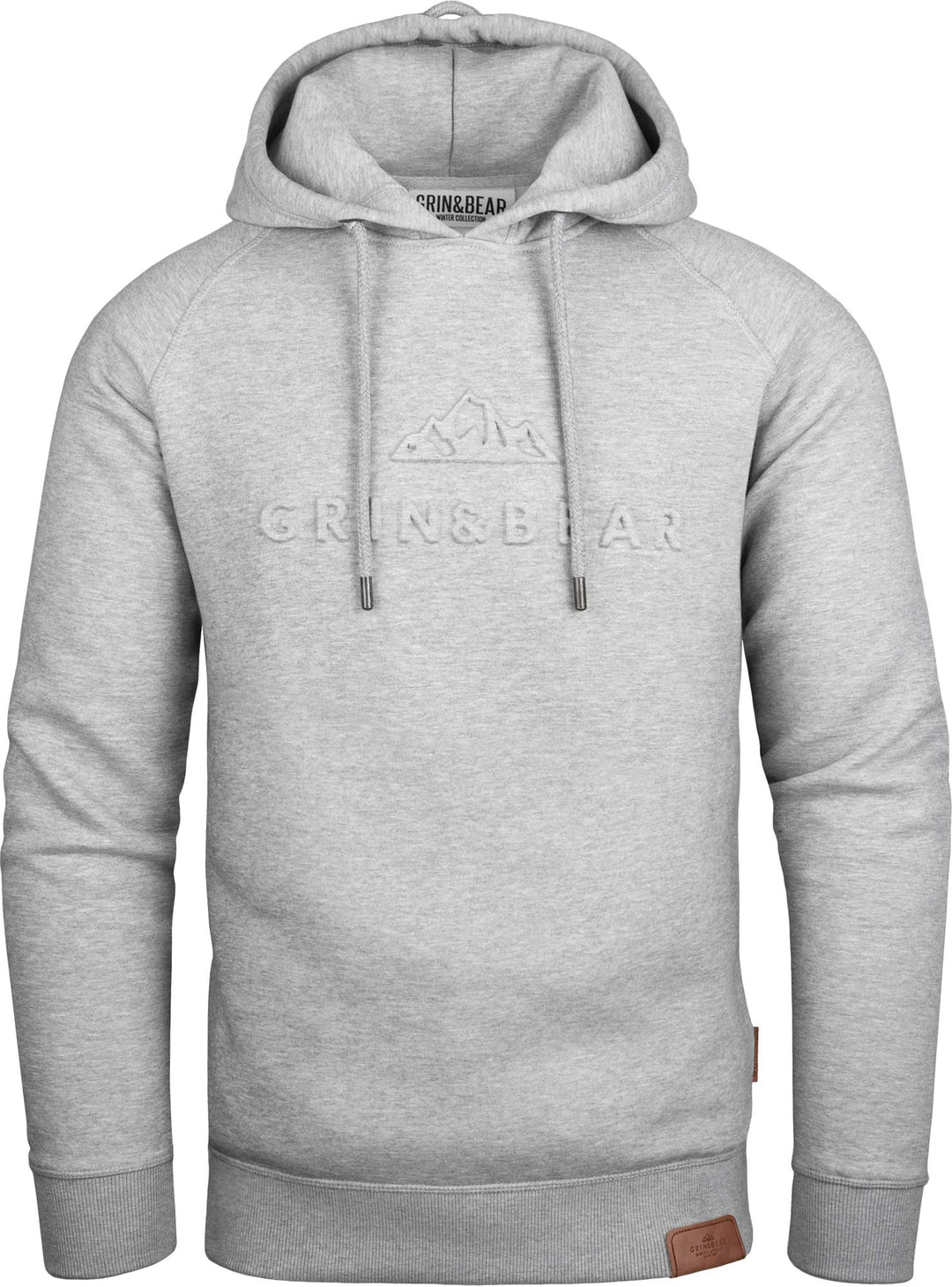Grin&Bear Herren Hoodie Slim fit Kapuzenpullover Kapuzenjacke mit gestempeltem Design Logo GEC540 M
