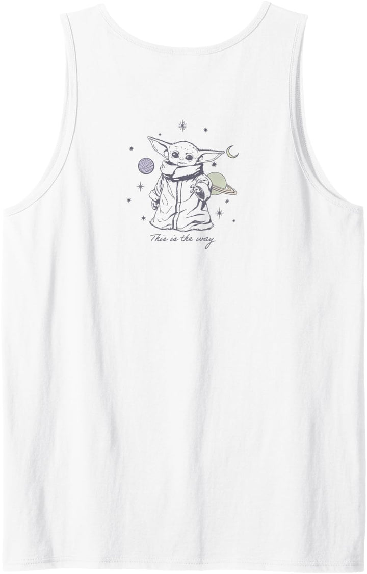 Star Wars: The Mandalorian Grogu 6 Characters in Space Tank Top