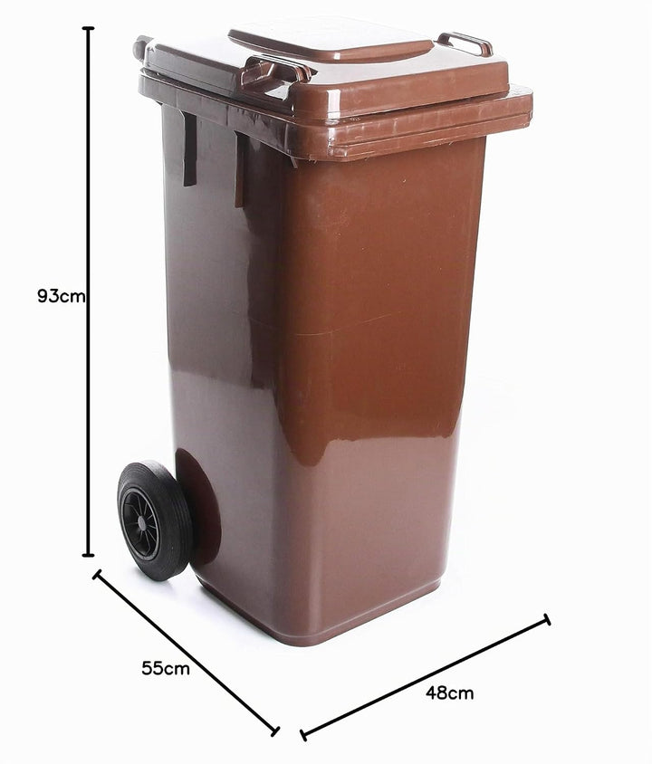 rg-vertrieb Mülltonne Müllbehälter 120L mit Deckel Biotonne Abfalleimer Gross mit Deckel 2 Rad Behäl