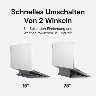 MOFT Invisible Airflow Laptopständer, mit Offenem Design für Wärmeableitung, Einstellbare Doppelwink