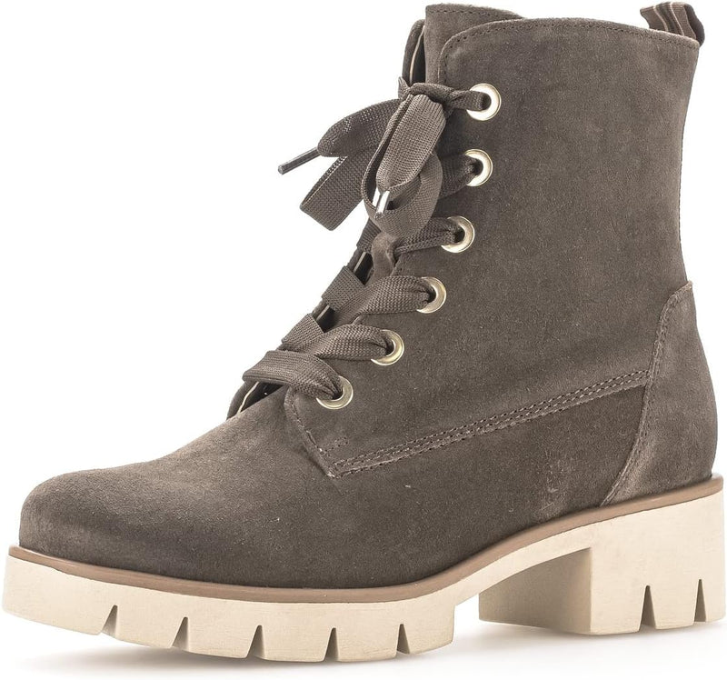 Gabor Damen Combat Boots, Frauen Stiefeletten,Wechselfussbett,Best Fitting 39 EU Braun, 39 EU Braun