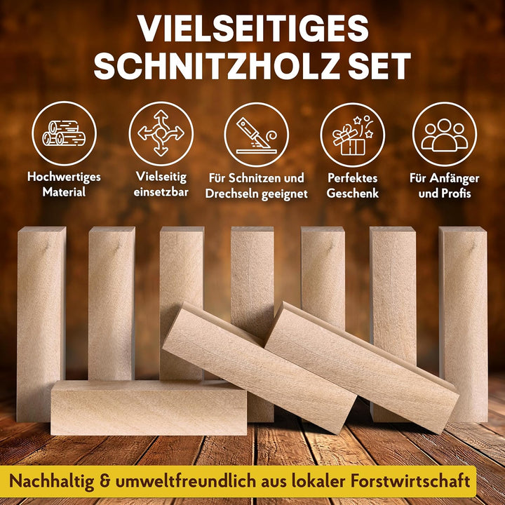 Eli® Schnitzmesser für Kinder mit Schnitzholz und Filztasche ab 6 Jahre Gelb mit Schnitzholz, Gelb m