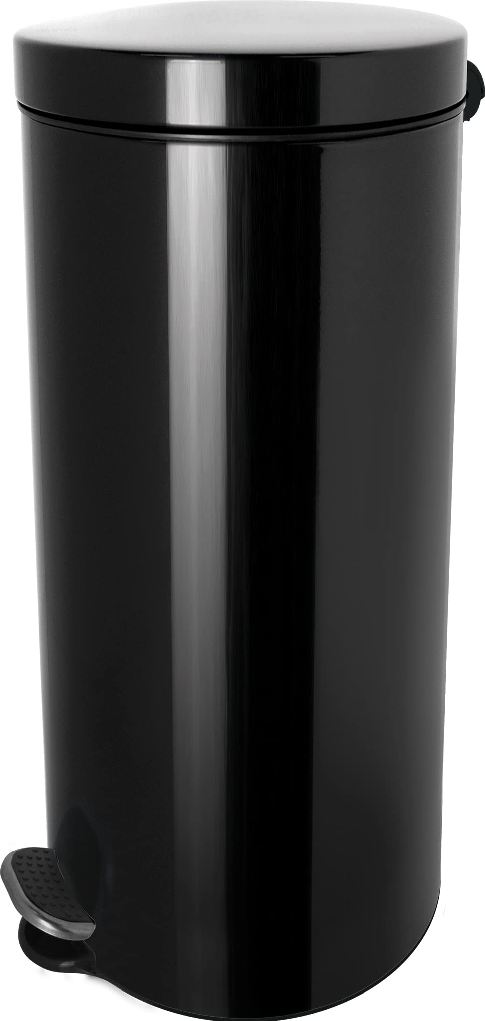 Helit H2404395 - Silberionen-Tretabfallbehälter, „the knight“, 30 Liter, schwarz 30 Liter schwarz, 3