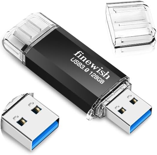 USB C Stick 128GB Speicher 40 MB/s Dual-Laufwerk Typ C + USB 3.0 Flash Drive-Speicherstick Memory St