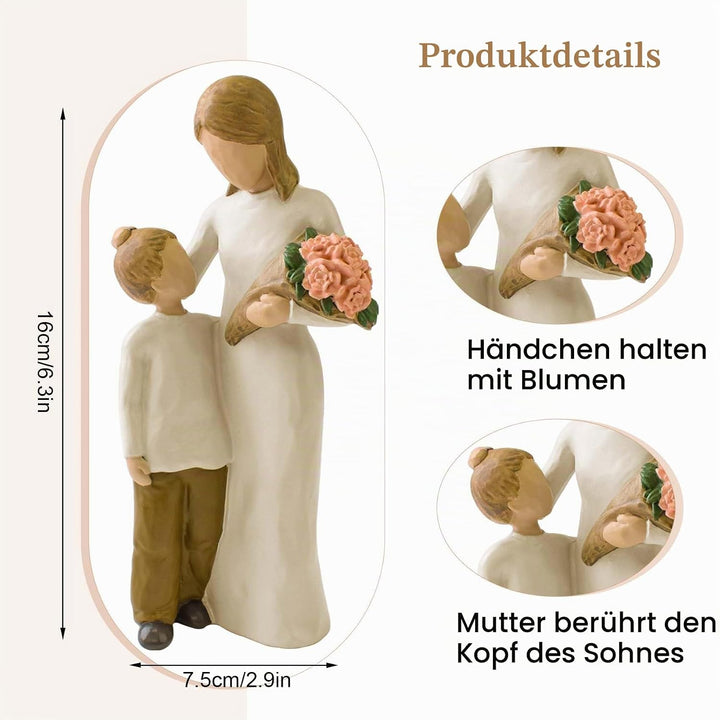 Mutter und Sohn Figuren, Geburtstagsgeschenke für Mütter vom Sohn, Dankeschön-Geschenke für Frauen,