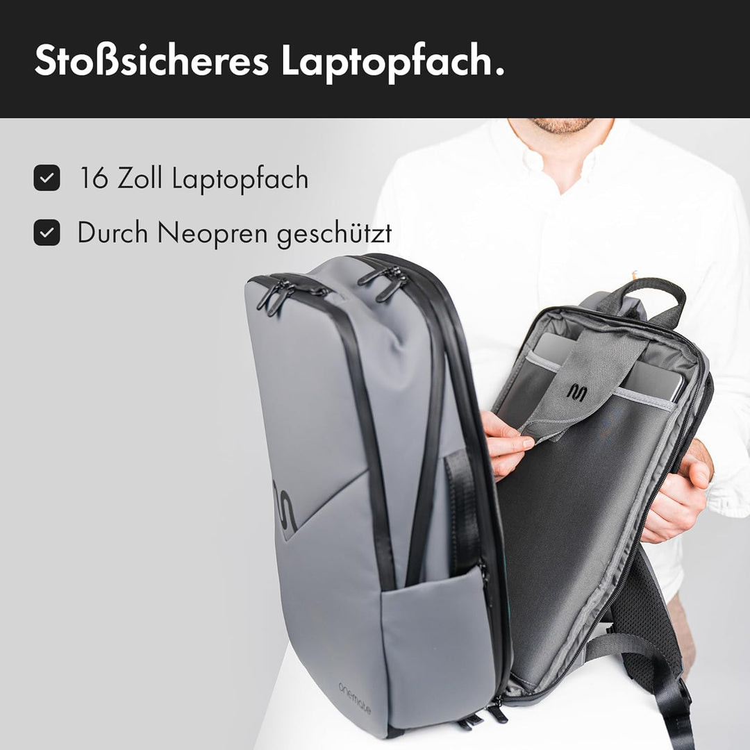 onemate Rucksack Backpack Pro 2 (Herren und Damen) Vielseitig und Durchdacht 22L Space-grey, Space-g