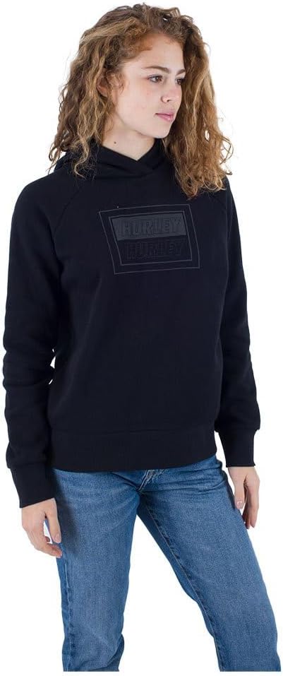 Hurley Damen DWR Wide Hood Fleece Hoodie M Schwarz, M Schwarz