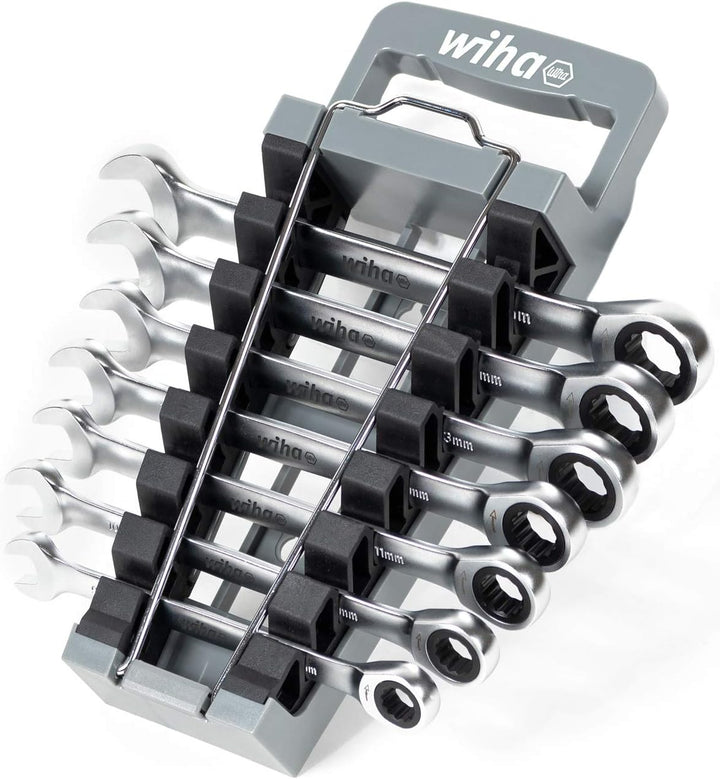 Wiha Ringratschen-Gabelschlüssel Set 8-tlg. inkl. Halter (44664)