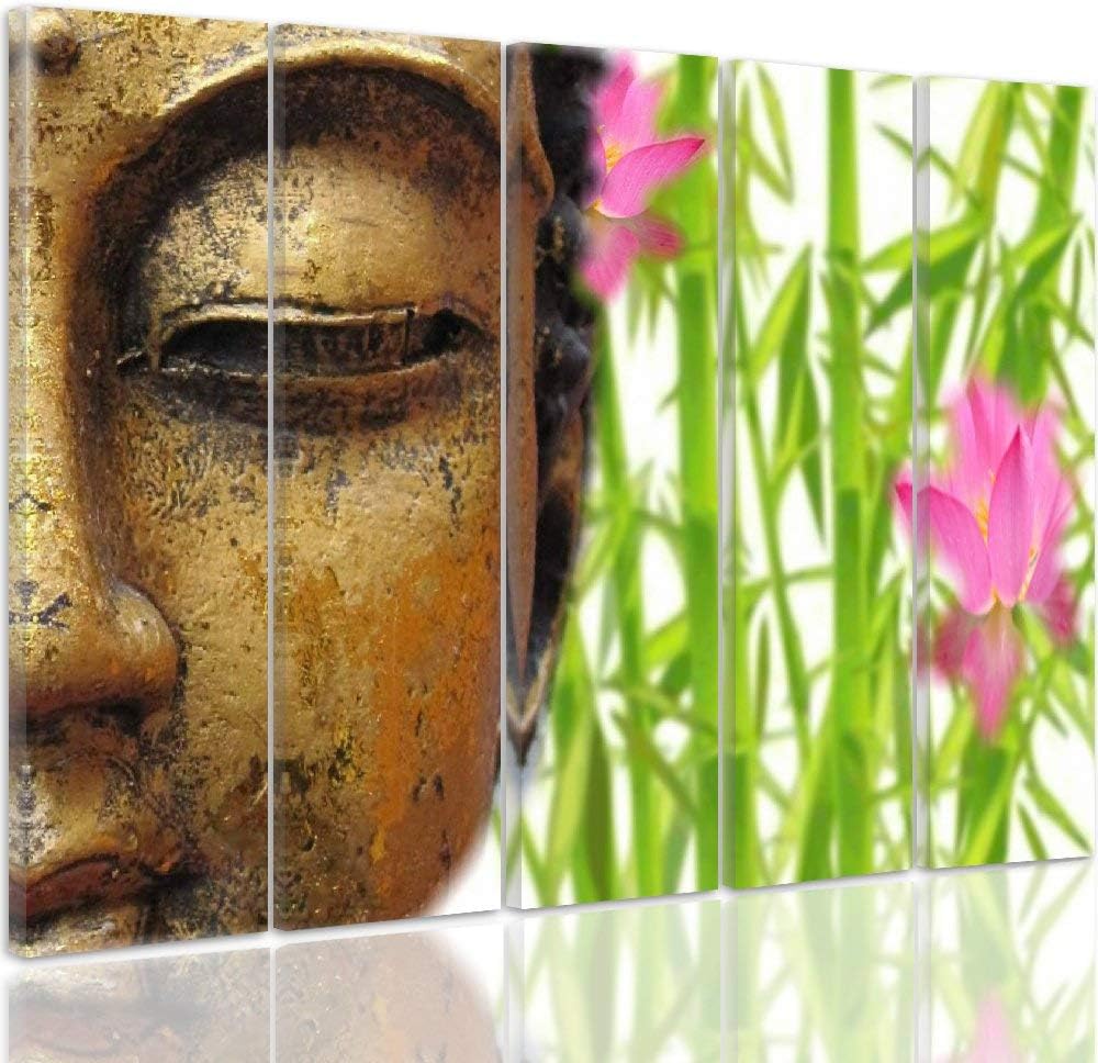 Feeby. Leinwandbild - 5 Teile - Bilder Wand Bild Wandbilder Kunstdruck XXL, 5-Teilig, Typ C, 300x140