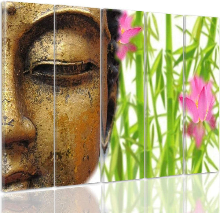 Feeby. Leinwandbild - 5 Teile - Bilder Wand Bild Wandbilder Kunstdruck XXL, 5-Teilig, Typ C, 300x140