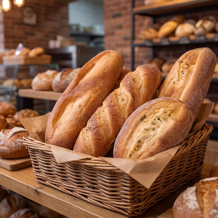Gresorth 4 Stück Künstliche Brot Satz Gefälschte Drehung Meersamen Ananas Brot Realistisch für Heim