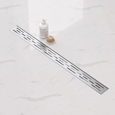 Neodrain Duschrinne 80cm Edelstahl Bodenablauf - 360° Siphon Ablaufrinne Extra Flach mit Geruchsstop