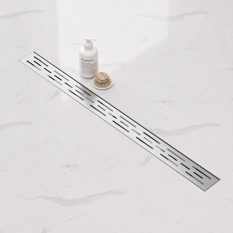 Neodrain Duschrinne 80cm Edelstahl Bodenablauf - 360° Siphon Ablaufrinne Extra Flach mit Geruchsstop
