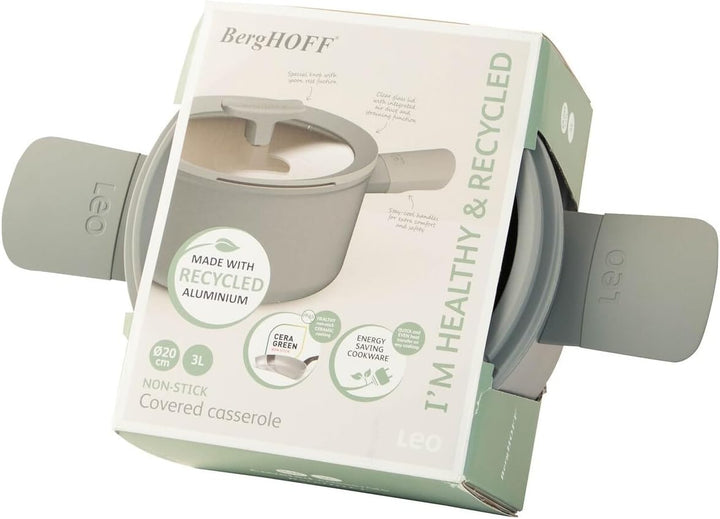 BergHOFF Leo Kochtopf mit Deckel Balance Moonmist 20 cm - Leo