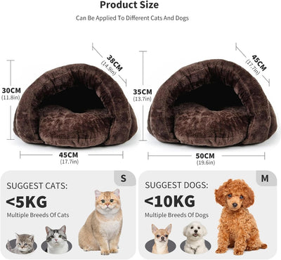 PETCUTE Haustierbett Katzenbetten Hundebetten Katze Kuschelhöhle für Katze Warmer Plüsch Katzenhöhle