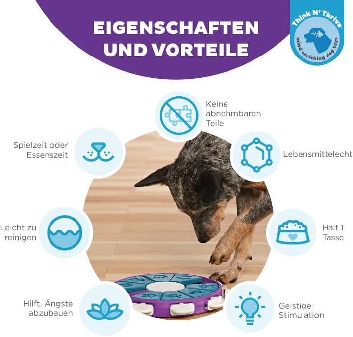 Outward Hound by Nina Ottosson Dog Twister Treat Puzzle Enrichment Toy, Level 3 Advanced, Purple, Do