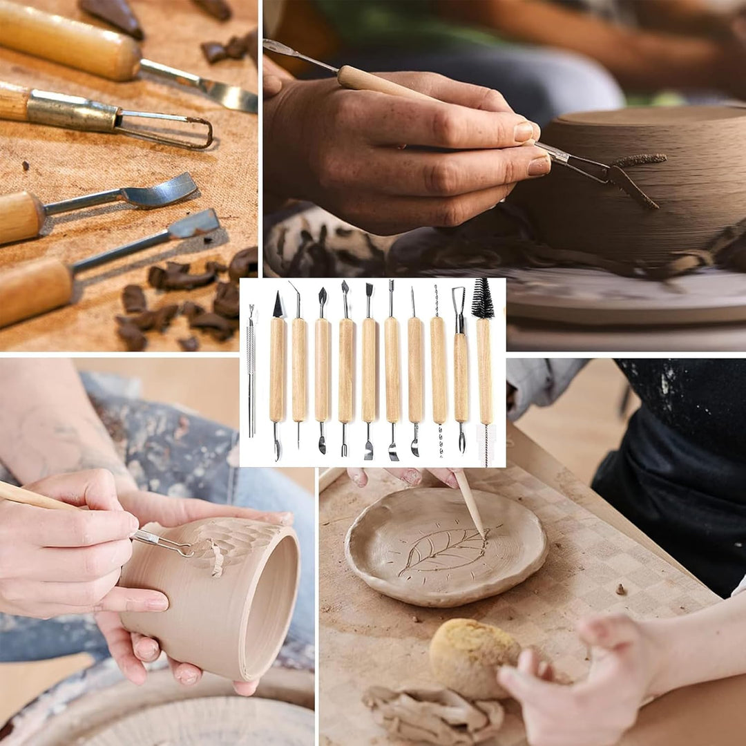 XFLYP 37 Stück Modellierwerkzeug, Carving Tools Clay Keramik Sculpting Ton Werkzeug mit Eine Aufbewa