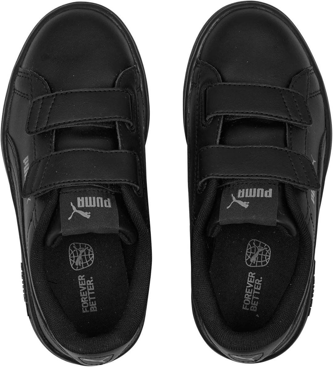 PUMA Unisex Smash 3.0 L V PsSneaker 34 EU Puma Black Shadow Gray, 34 EU Puma Black Shadow Gray