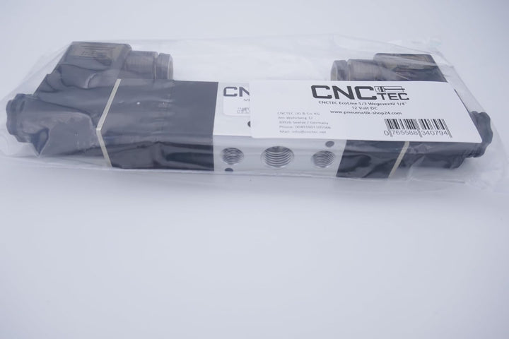 5/3 Wege Pneumatikventil 1/4" 12 Volt DC CNCTEC EcoLine 5/3 Wegeventil (5/3 Wege - 1/4" - 12 Volt DC
