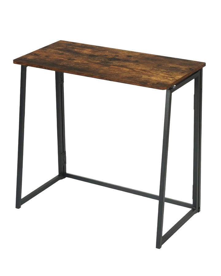 Schreibtisch klappbar 80x40cm Verbrannte Holzoptik, Schnell Aufbaubar Klapptisch, Kleiner Schreibtis