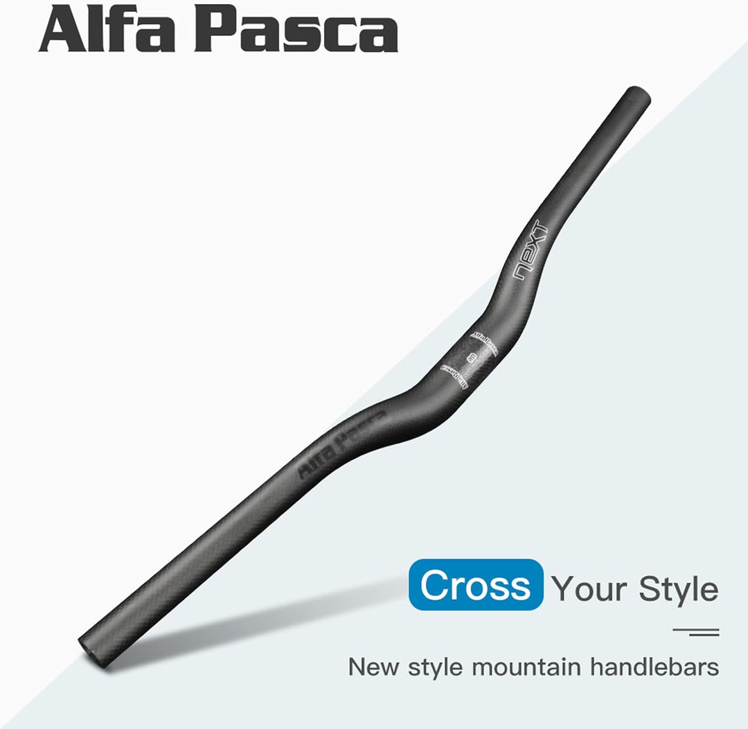 Alfa Pasca Carbon Mountain Fahrrad Lenker Ebene Steigleitung MTB Fahrrad Lenker Rot/Schwarz 3K Matt/