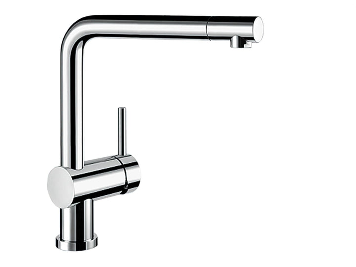 BLANCO LINUS-F Küchenarmatur, metallische Oberfläche, chrom, Hochdruck, Vorfenster, 1 Stück, 514025
