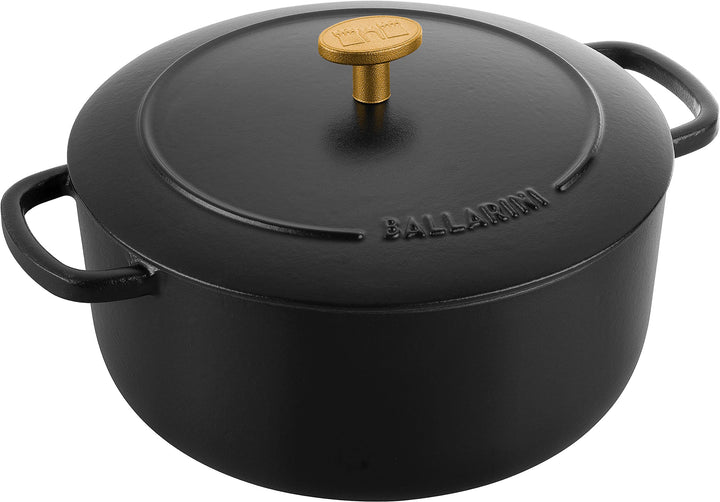 BALLARINI Bellamonte Auflaufform, Bräter, Dutch Oven, Emailliertes Gusseisen, Rund, 22 cm, 3,0 L, Sc
