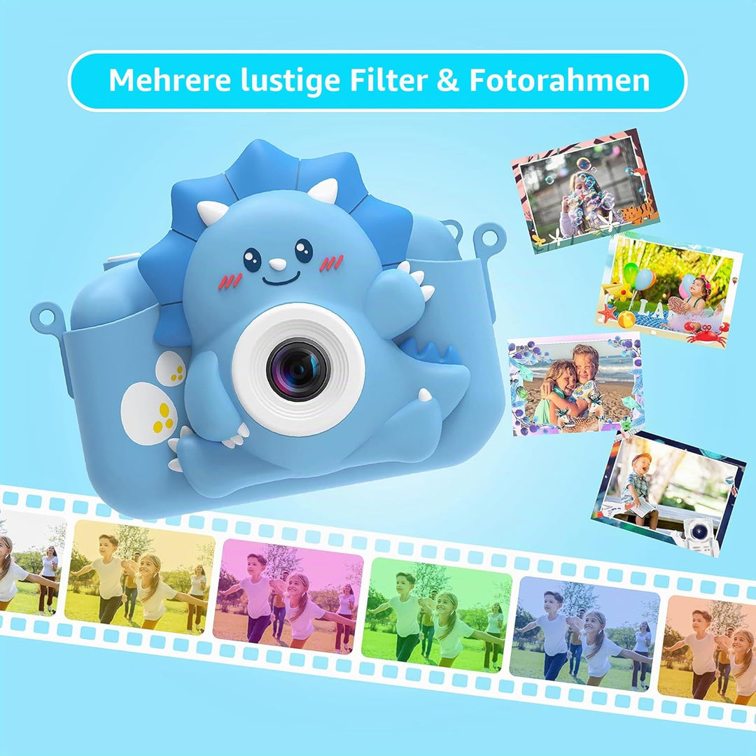 Kinderkamera, HiMont Digitalkamera Kinder mit 32GB SD-Karte & 2.0”-Bildschirm, 1080P Kinder Kamera &