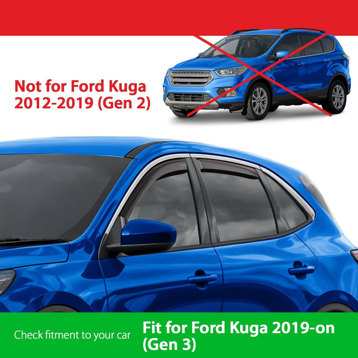 Goodyear Windabweiser für/kompatible mit Ford Kuga 2020-2024 SUV, Autofenster Regenschutz, Regenabwe