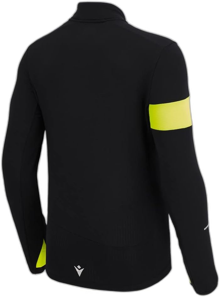 Macron Herren Running Sweatshirt S Schwarz-gelb, S Schwarz-gelb