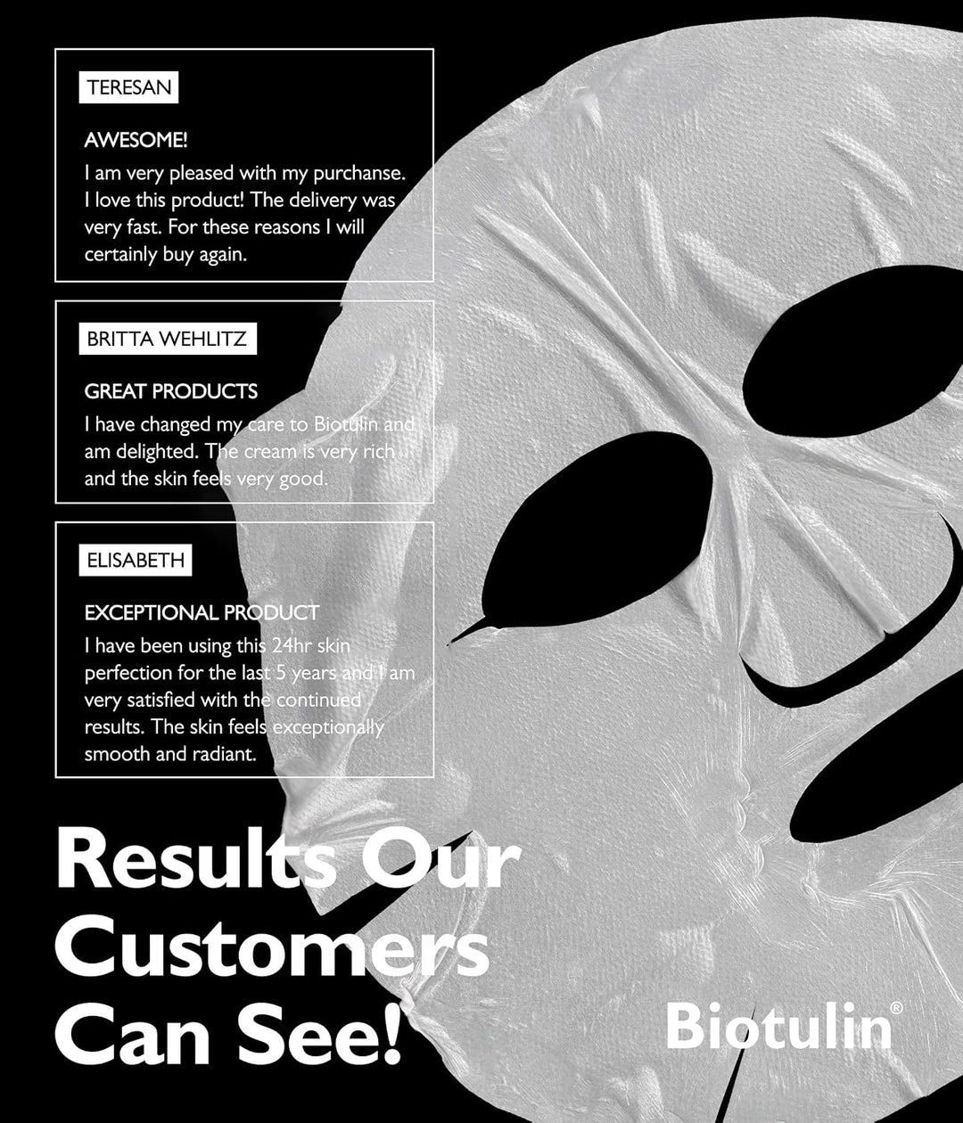 Biotulin Bio Cellulose Maske, 4er Box