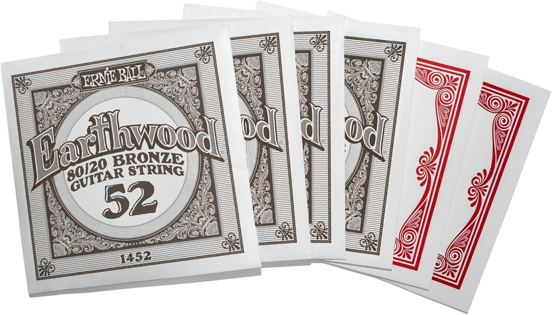 Ernie Ball Earthwood Light Akustik-Gitarrensaiten, 80/20-Bronze, 4 Pakete, Stärke 11–52 4er-Pack Lig
