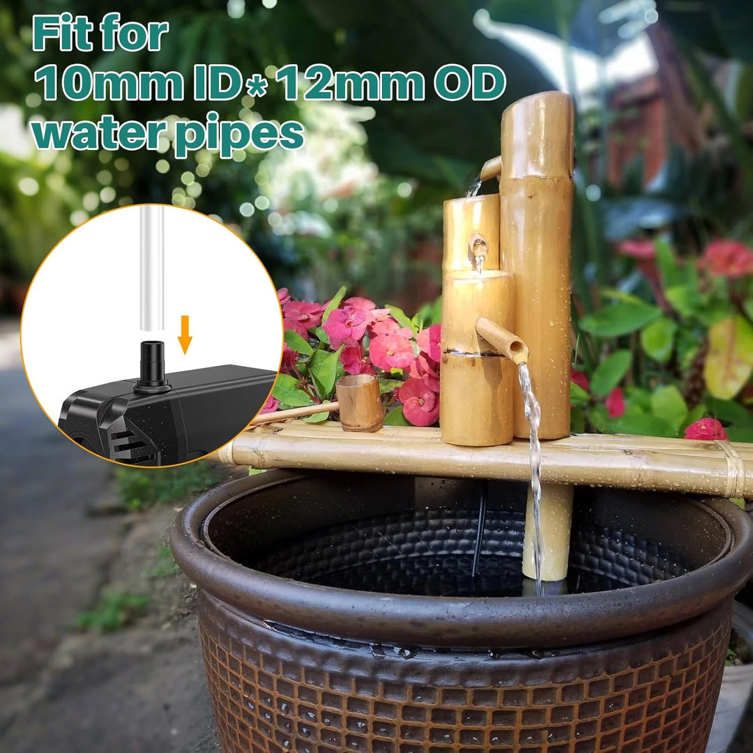Biling Wasserpumpe 10 W 875 l/h für 12W–20W Solar Teichpumpe mit Filter und Trockenlaufschutz, Solar