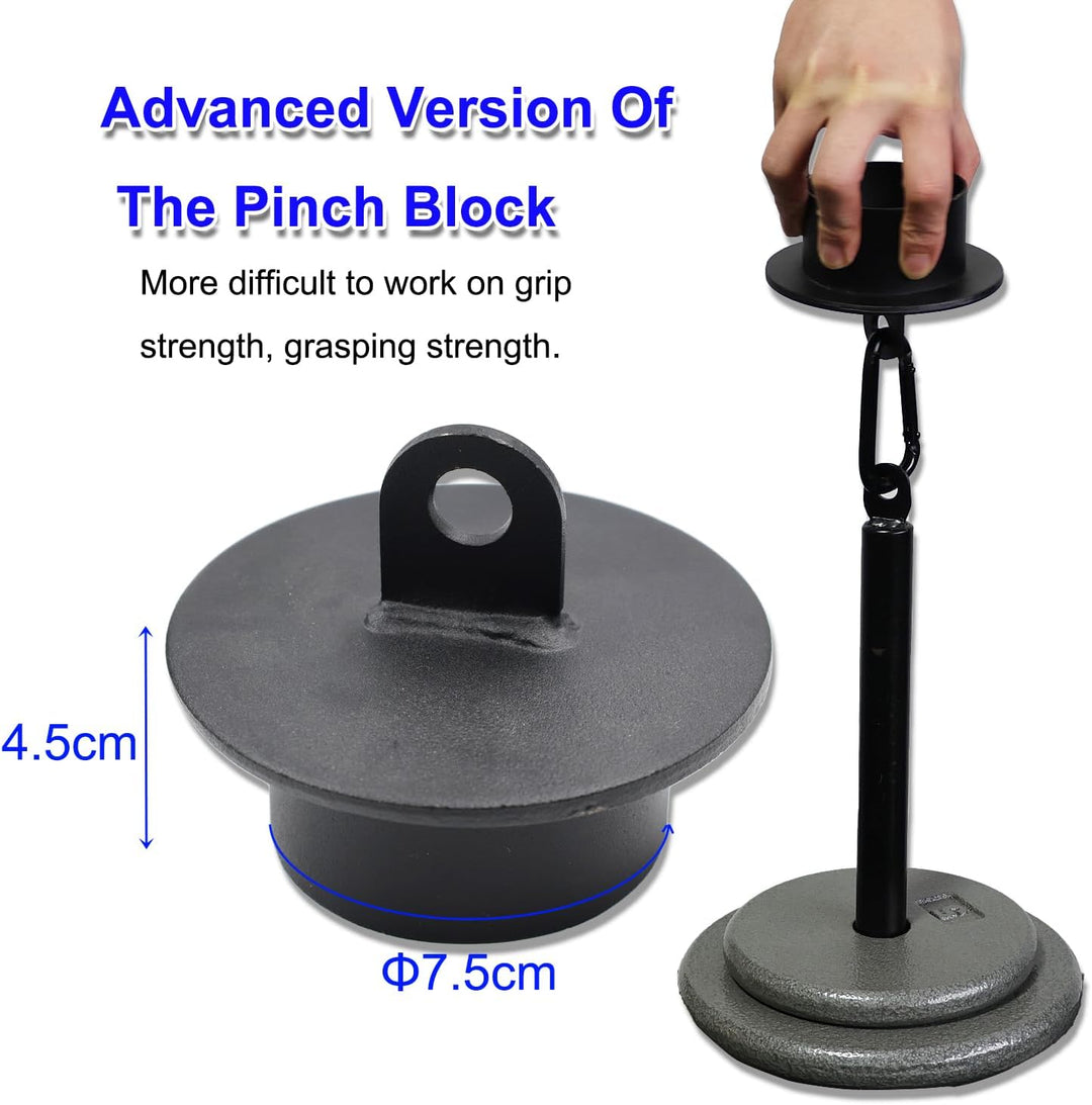 Metall-Pinch-Block-Griff-Set mit Ladestift, Quetschblock-Griff für Klettern, Unterarm, Finger, Kraft