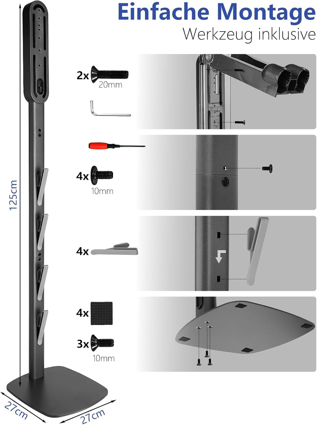 Staubsauger Ständer – Kompatibel mit Dyson Gen5, V15, V12, V11, V10, V8, V7, V6 – Metall Bodenstände