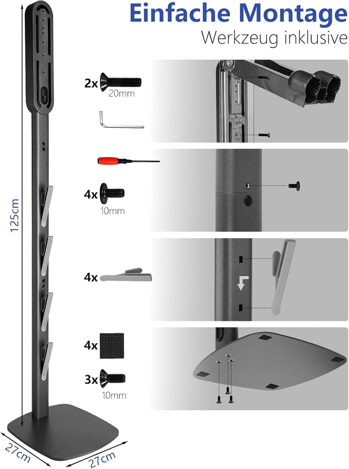 Staubsauger Ständer – Kompatibel mit Dyson Gen5, V15, V12, V11, V10, V8, V7, V6 – Metall Bodenstände