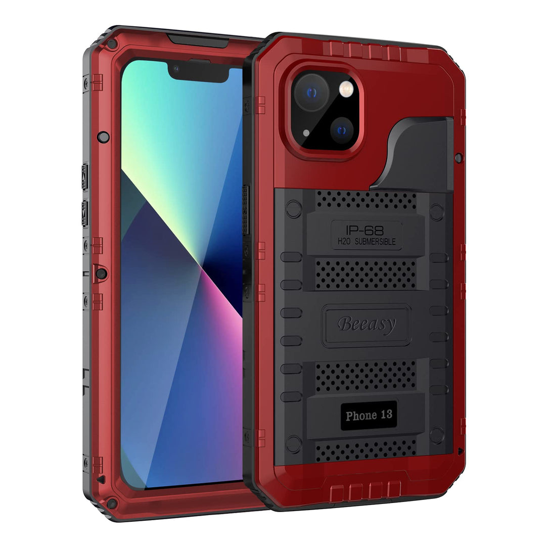 Beeasy für iPhone 13 Wasserdicht Outdoor Hülle (6,1"), Stossfest Panzerhülle Militär 360 Grad Schutz